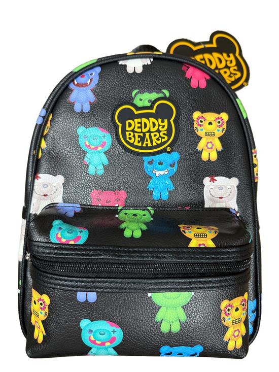 Claire's Handbags - Clair’s Deddy Bears Black Rainbow Bears Mini Backpack SKU1510
